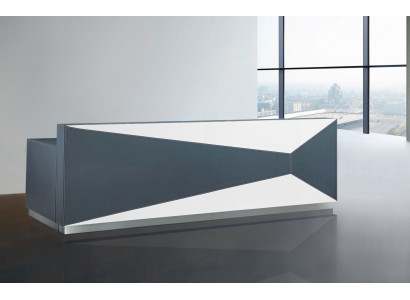 Großer Rezeption aus MDF und Rostfreiem Stahl in Modernem Design