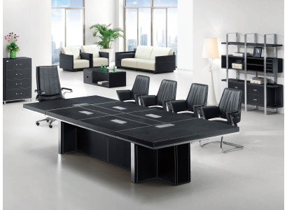 Leder Chesterfield-Sofa modern in Schwarz