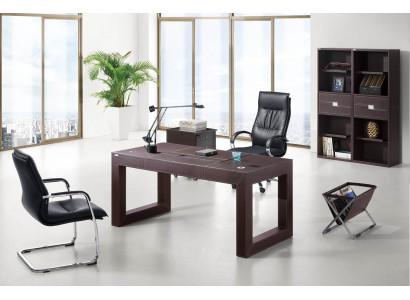 Moderner Chesterfield-Gartenmöbel-Set aus Leder in Braun