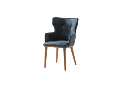 Echtholz Möbel Stuhl Esszimmer Design Stühle Naturholz Lehnstuhl Holzstuhl Neu
