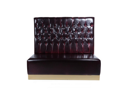 Leder 2-Sitzer Sofa in elegantem Braun