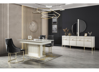 Esstisch Stuhl Essgruppe Garnitur Esszimmer Tische Kommode Set 6tlg