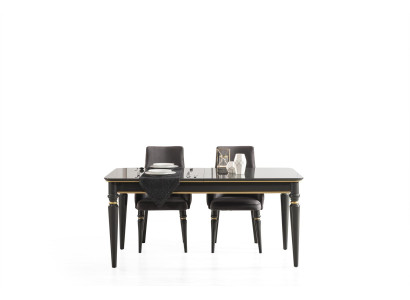 Schwarzer Luxus Esstisch Italienische Design Möbel Einrichtung Tische Tisch Neu