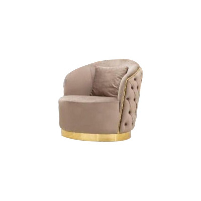 Designer Wohnzimmer Set 3-Sitzer Sofa und Sessel Beige Farbe 2tlg. neu