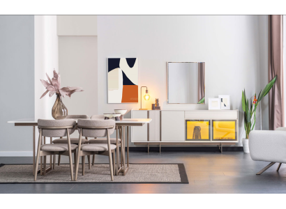 Moderner Weißer Esstisch Esszimmer Holz Luxuriöse Tische Robuste Möbel