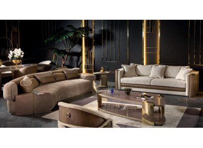 3tlg Sofa 3 Sitzer Set Couchtisch Luxus Wohnzimmer Design Polster Moderne Neu