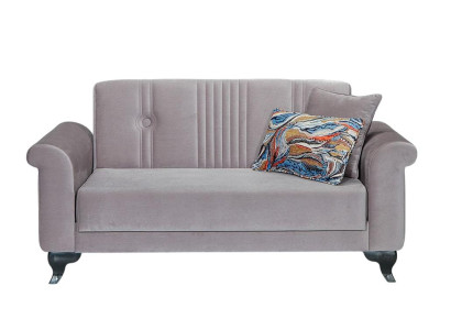 Schlafsofa Stoffsofa Polstersofa Zweisitzer Sofa 2 Sitzer Couch Grau