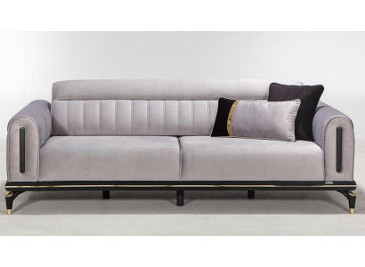 Polstersofa Zweisitzer Grau Sofa 2 Sitzer Stoffsofa Couch Wohnzimmer