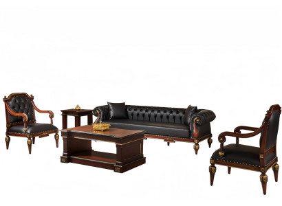 Sofa Set Chefzimmer Geschäftsführer Büro Manager Büromöbel Arbeitszimmer 5tlg