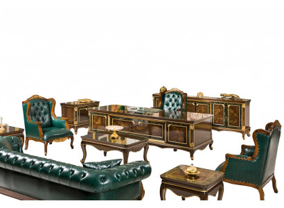 Sofa Set Sessel Couchtisch Büroeinrichtung Art déco Arbeitszimmer Exquisit 10tlg