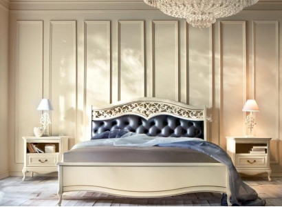 Klassisches Bett 2x Nachttische Stilvoller Möbel Schlafzimmer Set 3tlg Holzmöbel
