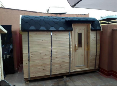 Trockensauna Holzsauna Gartensauna Outdoor-Sauna Saunahütte Wellnessfass