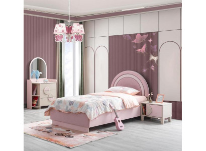 Kinderzimmer Set Kinderbett rosa  Nachttisch Kommode Luxus Top-Qualität Möbel