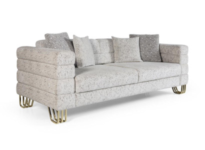 Modern Sofa 3 Sitzer Top-Qualität Hochwertig Polster Sofas Design Textil