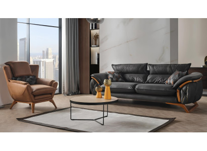 Polstermöbel Sofagarnitur Sofalandschaft Couchmöbel Sofa Wohnzimmer Couch 3+1