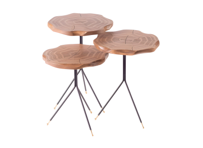 Beistelltisch Holz Beige Modern Elegant