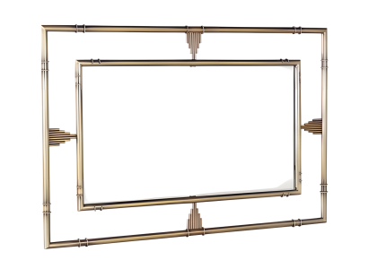 Goldener Wandspiegel aus Glas stilvoller Luxus Dekorationsstück