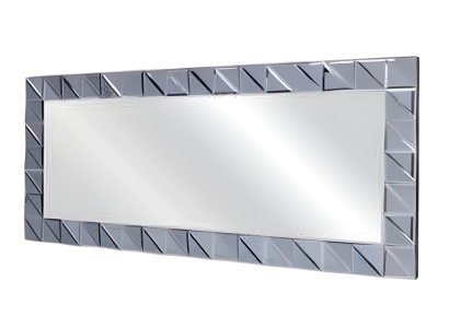 Grauer moderner Spiegel aus Glas für Wohnzimmer, Schlafzimmer, Flur