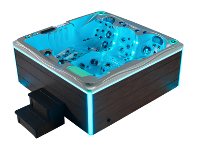 Sprudelbad Outdoor Whirlpool Hydromassagewanne Massagebad Hot Tub 210x210cm