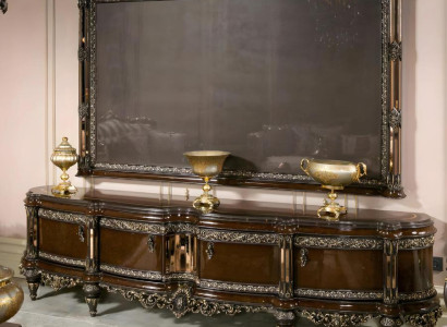 Klassisches Braunes Sideboard Wohnzimmer Anrichte Designer Kommode