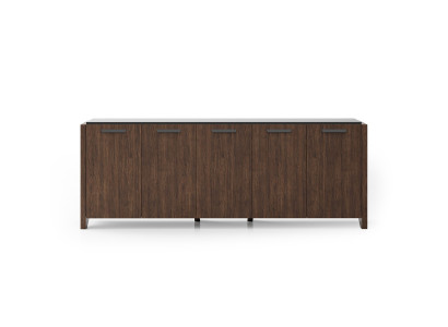 Stilvolle Braune Holzkonsole Designer Sideboard Moderne Möbel