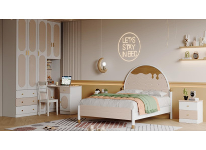 Design Komplett 2x Nachttische Kinderzimmer Kleiderschrank Luxus Jugendzimmer