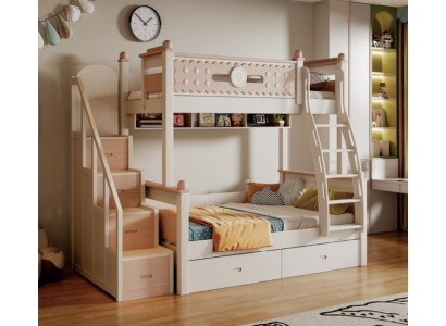 Doppelstockbett Holz Hochbett weiß Etagenbett Stockbett Kinderbett Jugendbett