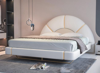Weißes Edelstahlbett Moderne Betten Stilvolles Doppelbett Möbel
