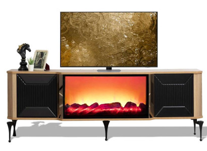 Luxuriöser TV-Schrank Lowboard Wohnzimmer Holz TV-Lowschrank