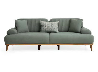 Bequemer 3-Sitzer Designer Polstercouch Wohnzimmer Edle Textilsofas