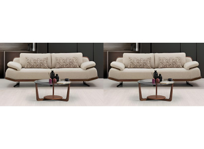 Beige 3-Sitzer Sofa mit modernem Design und eleganten Details