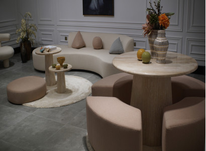 Stilvolle Beige Eckbank Designer Polsterbank Exklusive Sitzmöbel