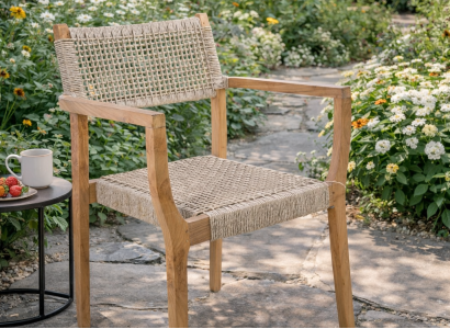 Stilvoller Gartenstuhl Designer Terrassenstühle Edle Rattanstühle