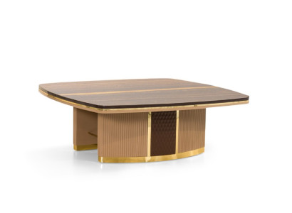 Stilvoller Wohnungstisch Designer Kaffeetisch Holz Couchtisch Möbel