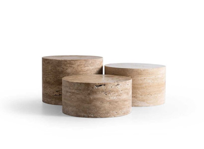 Stilvoller Beiger Tisch-Set Designer Couchtische 3x Kaffeetische