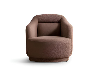 Brauner Sessel Weicher Stoffsessel Designersessel Wohnzimmermöbel