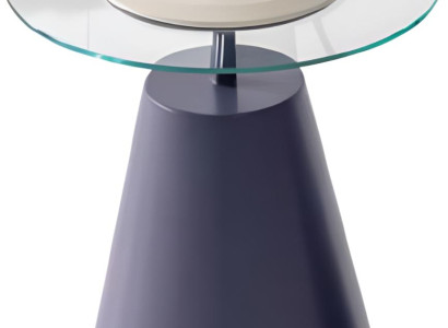 Stilvoller Wohnzimmer Blauer Beistelltisch Edle Glasplatte Tische