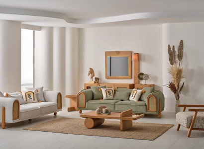 Stilvoller Sessel mit geometrischem Muster  Komfort und Design Hochwertig Möbel