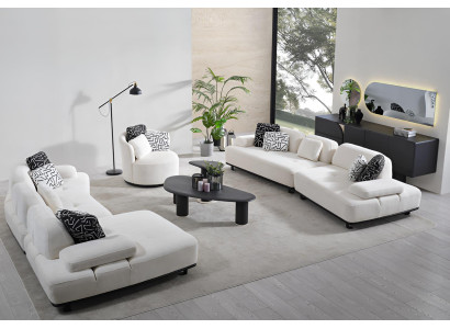 2x Sofas und Sessel im modernen Design stilvoll und komfortabel luxuriöse